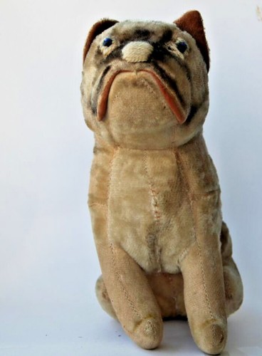 Ancienne peluche paille chien