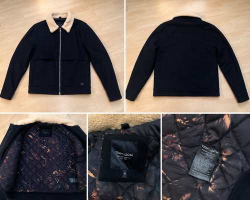 Veste teddy smith noire col - smith,