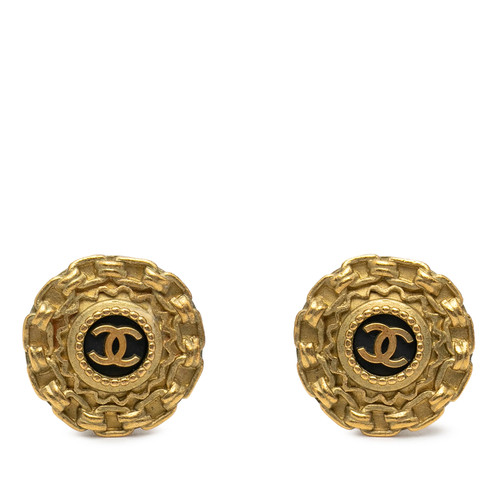 Chanel plaqué émail rond - plaqué,