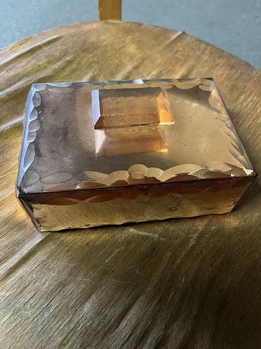 Ancienne boite miroir rose - miroir,