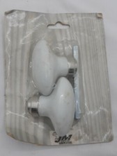 Paire De Poignées De Porte Porcelaine Vintage Neuve