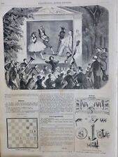 1857 MUSIQUE VIOLONCELLE CONTREBASSE THEATRE MILITAIRE 1 JOURNAL ANCIEN