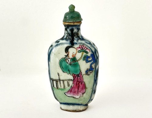 Tabatière chinoise porcelaine