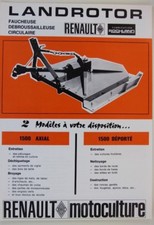 prospectus faucheuse débroussailleuse Renault landrotor rochland tracteur