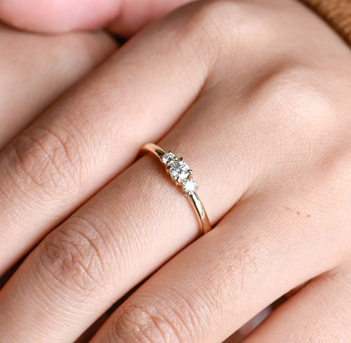 Bague fiançailles 14k or - fiançailles,