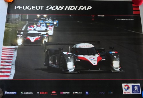 Affiche poster peugeot 908 - peugeot,