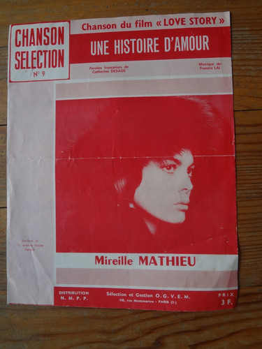 Partition mireille mathieu une - mireille,