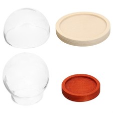 2 Pcs Dômes De Verre Vitrine