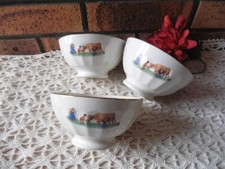 3 ANCIENS BOLS PORCELAINE
