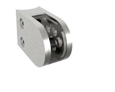 Inox Support Pince Bride en Verre 63x45 MM Ø42 ,4 / Plat Sicherungsplatte