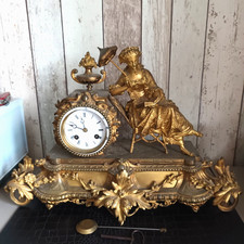 ancienne pendule en bronze fin 19 eme