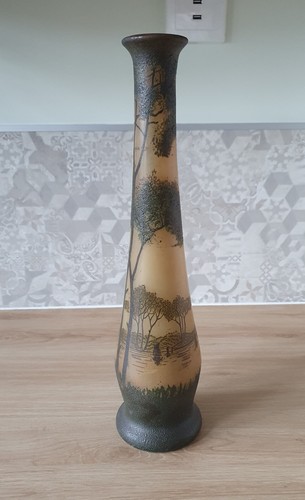 Vase art nouveau legras avec - vase,