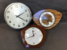 Lot de 3 anciennes pendules horloge murale vintage CHAMPION JUNGHANS VEDETTE
