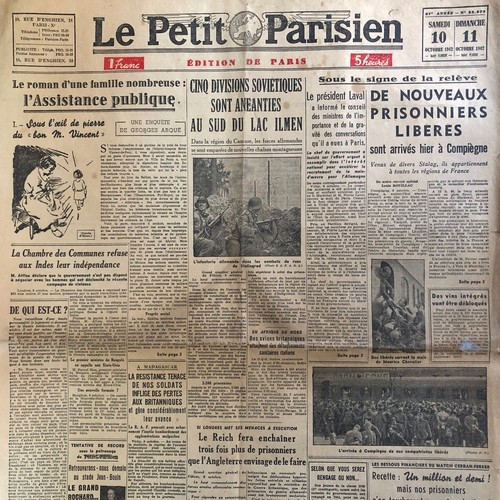 Journal petit parisien - journal,