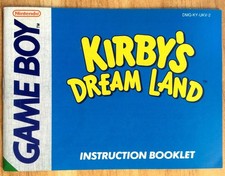 KIRBY'S DREAM LAND 1- NOTICE 100% ORIGINALE NINTENDO GAMEBOY PAL UKV I - Booklet