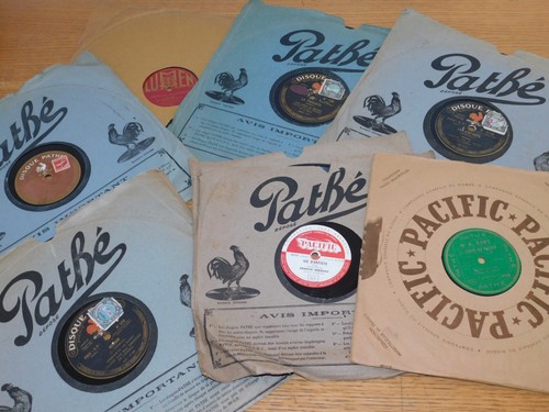 Lot disque pathe gramophone - disque,