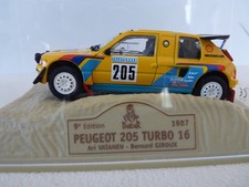 PEUGEOT 205 TURBO 16 N°205  arrivée 1ère du DAKAR 1987 de marque NOREV au 1/43