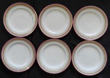 Lot x6 assiettes plates anciennes Faïence Anglaise XIXè (WORCESTER..) 23,5 cm