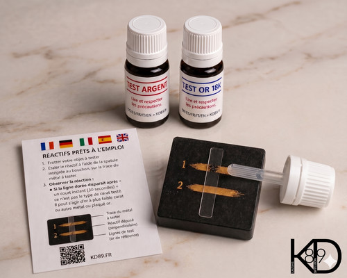 Kit test acide 18k - test, argent