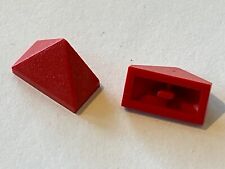 2 x LEGO red slope brick ref