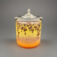 Seau À Biscuits Verçais Charles Schneider Verre Français Art Deco Bon état