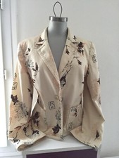 VESTE Femme "style Japonais" Beige/Ivoire "TUZZI" - T 42*