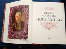 Livre relié plein cuir,comme neuf , "Œuvres complètes de Beaumarchais" 
