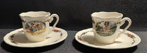 Paire tasses décor - de, obernai