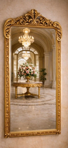 Grand imposant miroir style
