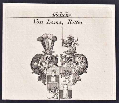Lama chevalier blason - lama,