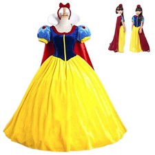 Déguisement adulte princesse blanche neige adulte Halloween robe fantaisie livre jour conte de fées