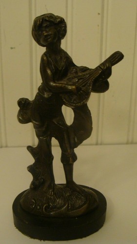 Vintage small bronze metal boy - vintage,