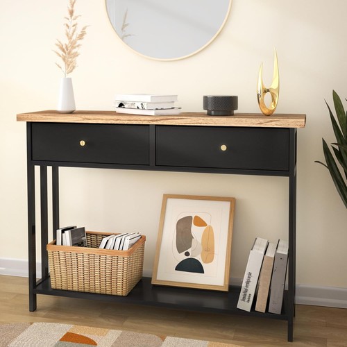 Solid wood console table with - table,