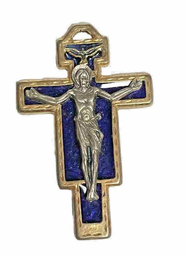Pendentif crucifix émail - pendentif, en
