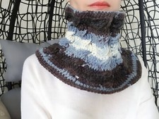Handmade multicolor crochet neck warmer