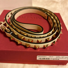 Laisse pour chien Valentino Garavani clous beige blanc cassé avec boîte inuti...