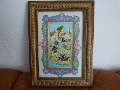 Ancien beau tableau perse - ancien,
