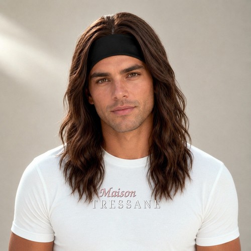 Perruque homme brun - brun, 35
