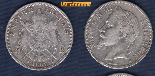 Francs 1867 strasbourg tb - francs,