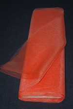 Tulle souple orange largeur - souple,