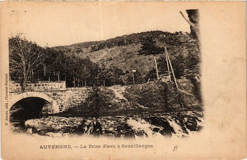 Cpa auvergne prise eau a - cpa, d'eau