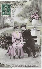 CP PATRIOTIQUE MILITAIRE FIANCEE SUR BANC DANS JARDIN - 43042