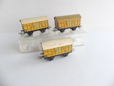 382 MARKLIN ANCIEN METAL HO 3 WAGONS COUVERT A ESSIEUX JAMAÏCA