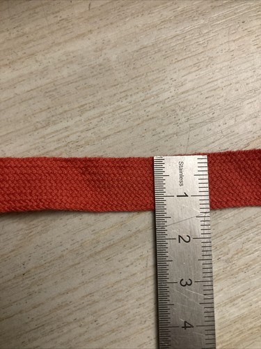 Tresse plate rouge coton - tresse,