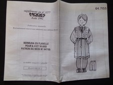 § A- patron MODES ET TRAVAUX 08/1990 bermuda garçon et robe poupée Cécile