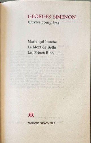 Georges simenon oeuvres - georges,
