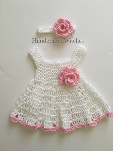 Crocheted baby dress handmade - baby,