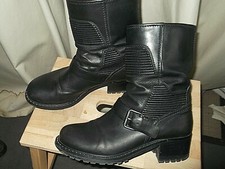 CAR SHOE  Boots en cuir noir avec boucle  Taille 38