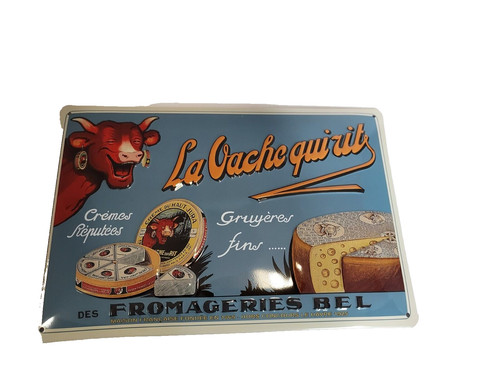 Plaque publicitaire vache - la,