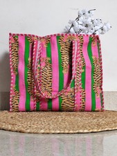 Sac fourre-tout en coton rose